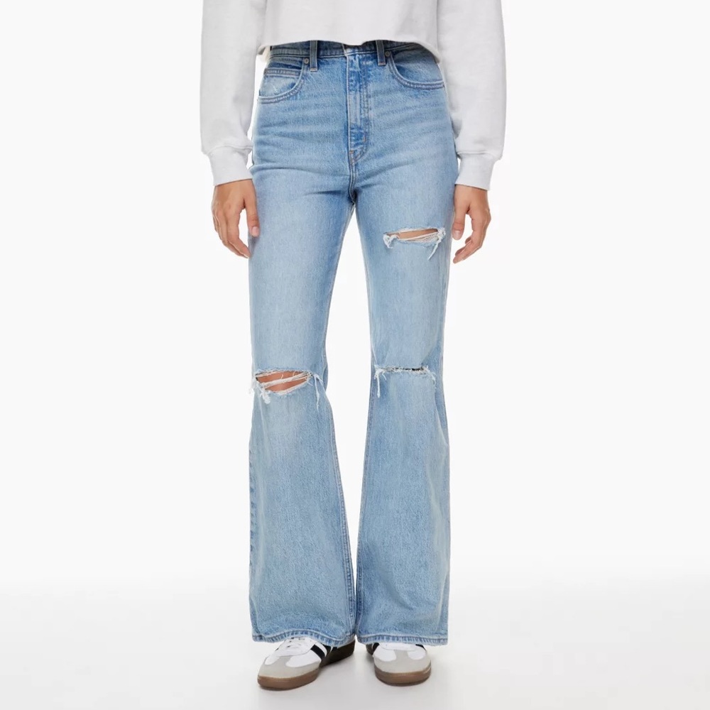 Levi's Light Blue Distressed Flare Jeans